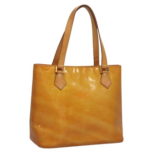 LOUIS VUITTON Monogram Vernis Houston Hand Bag Beige M91004 LV Auth fm4515 - Picture 1 of 16